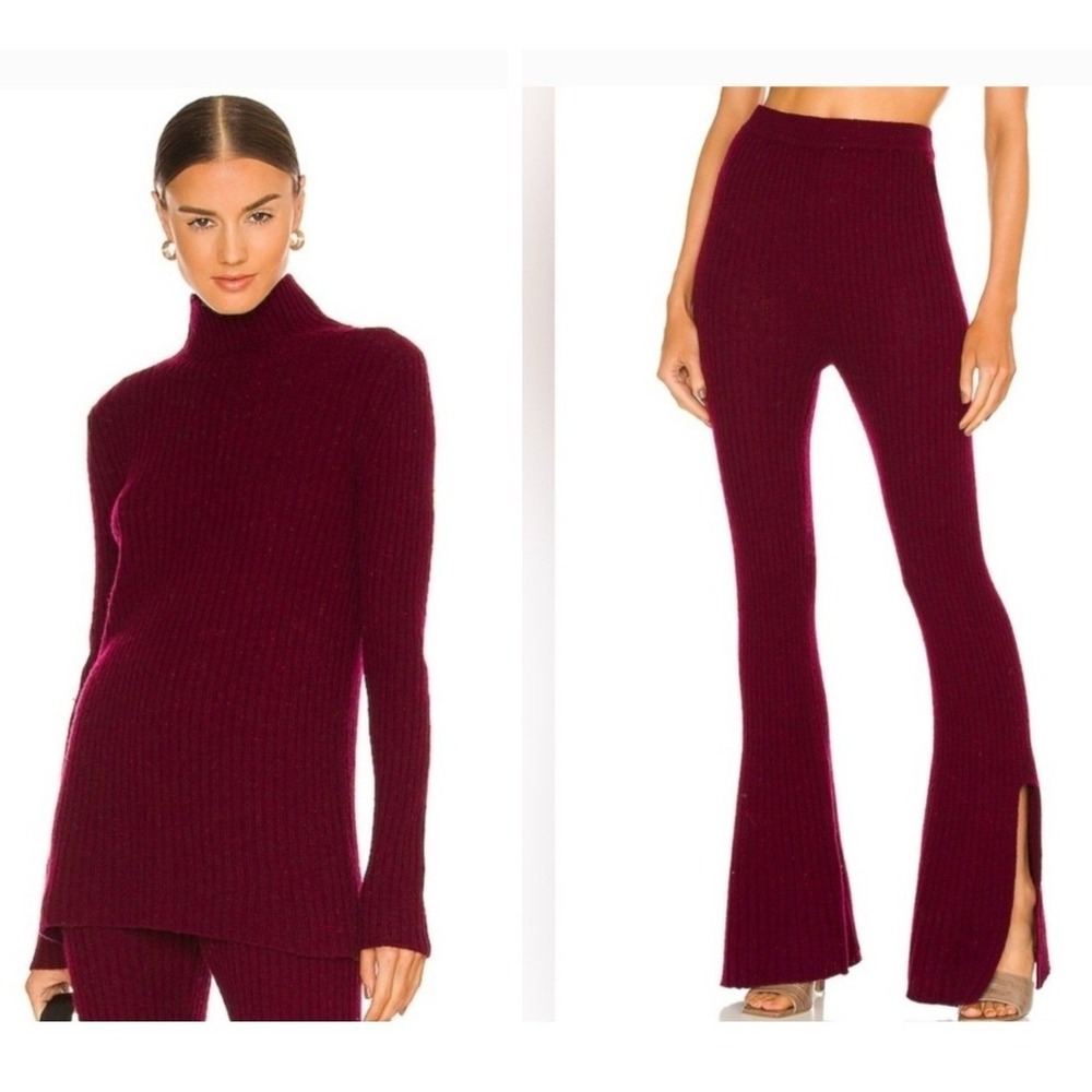 Something Navy Burgundy Knit wool Set